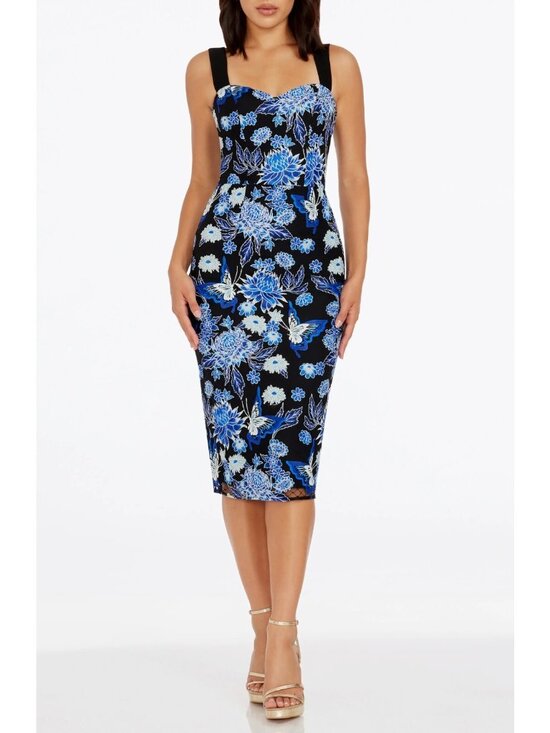 Dress the Population Dresses & Skirts - Dress the Population Nicole Women's Floral Cocktail Midi Sheath Dress Size XS